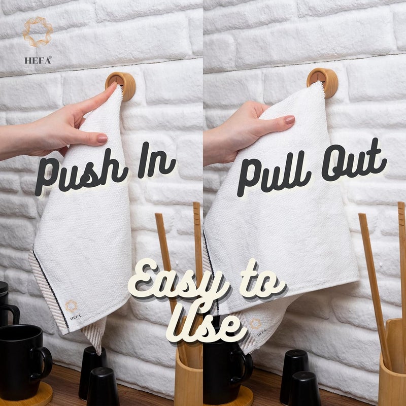 HEFA Towel Holder, Towel Hooks, Dish Towel Holder, Kitchen Organization, Bathroom Accesories, Kitchen Towel Hook, Kitchen Towel Holder, Christmas Gift, Kitchen Gadgets 4 Pack - Image 2